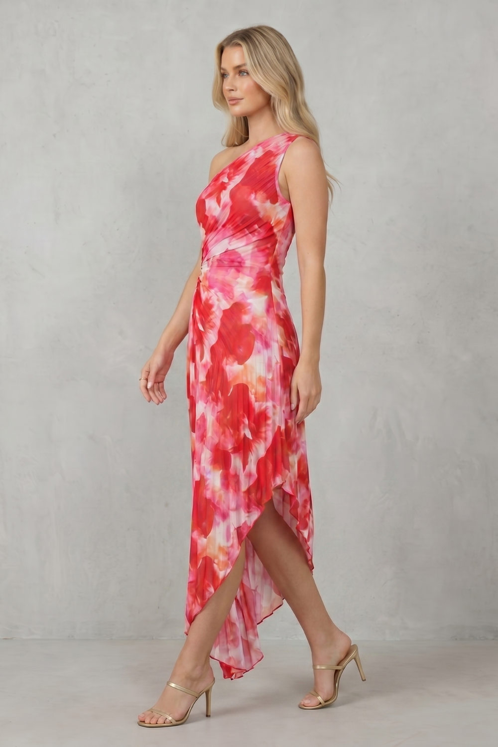 Juniper – Bold bloom – Women’s One-Shoulder Printed Maxi Dress
