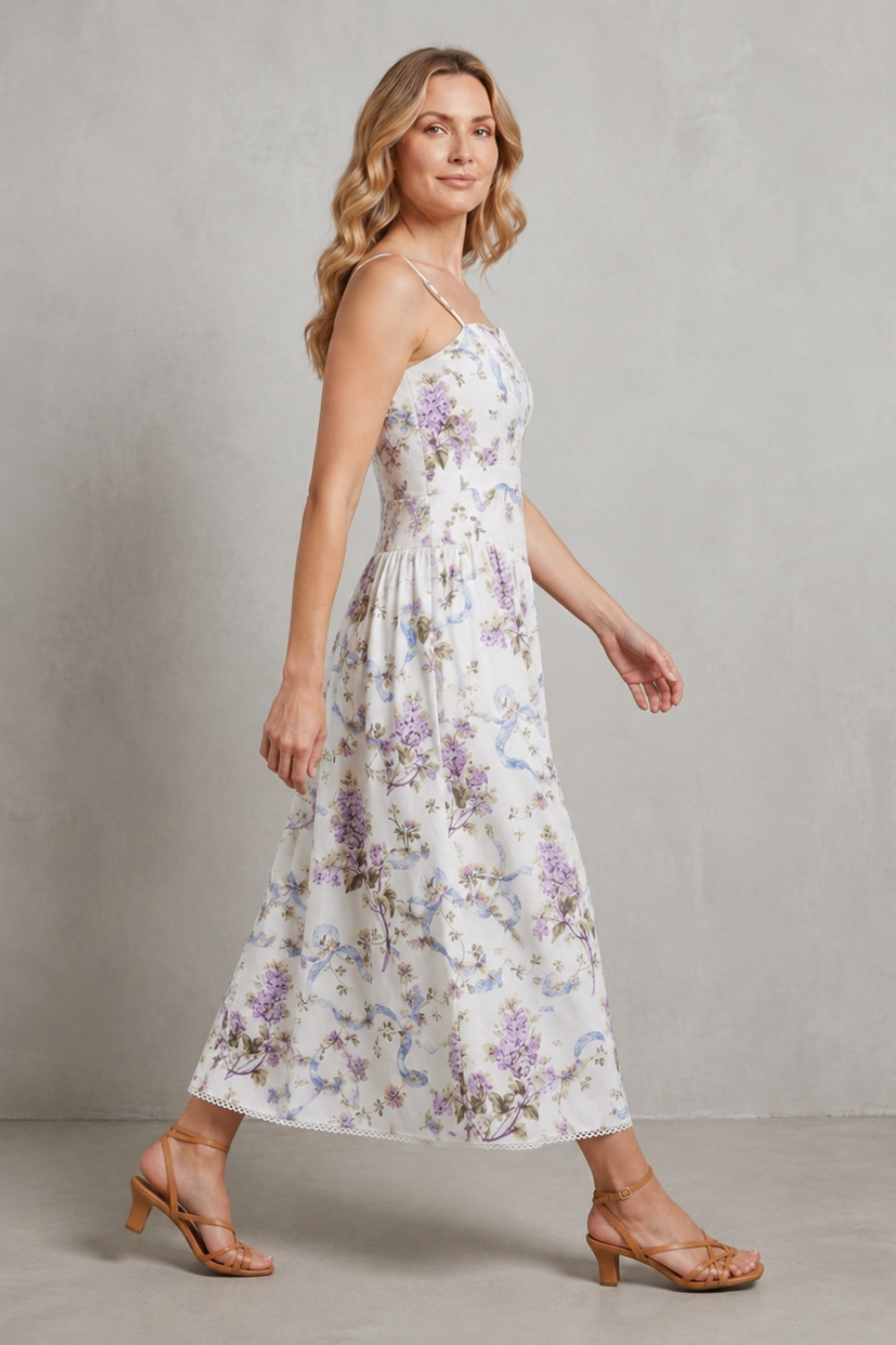 Parven – Sculpted corset bloom – Floral midi dress