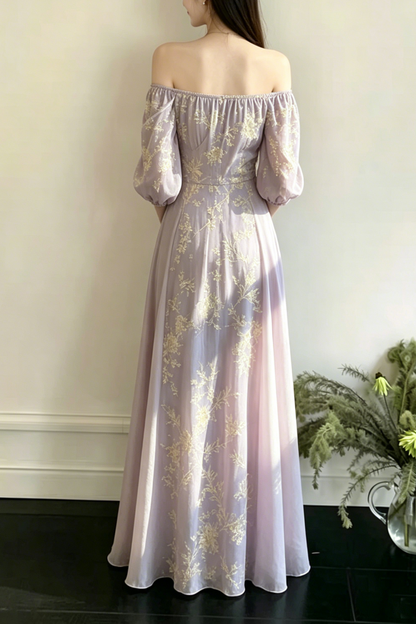 Breathable Two-Way Wear Eco Recycled Cotton Dress-Lavender Purple