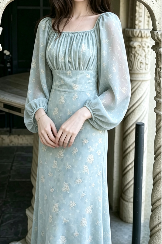 Improved Imperial Eco Recycled Cotton Dress - Blue