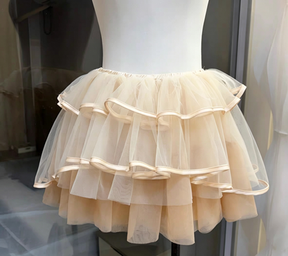 Blush Spaghetti Strap 3D Floral Corset Top & High Low Tiered Tulle Skirt Set