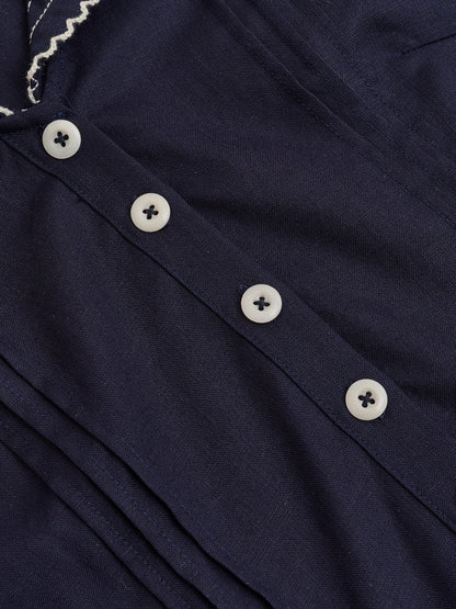 Harper V-Neck Linen Dress