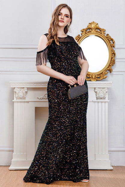 Rafaela Fringed Sequined Maxi Dress