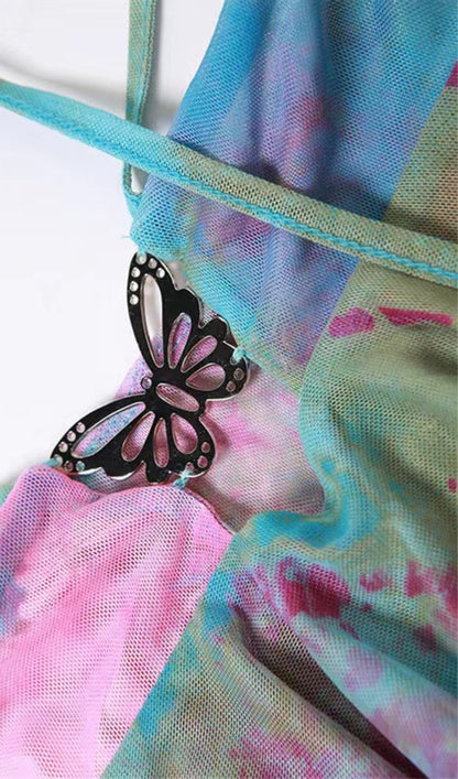 BUTTERFLY PRINTED SWIM SET