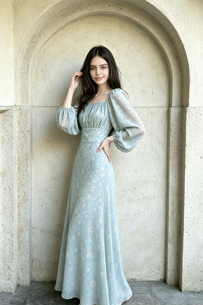 Improved Imperial Eco Recycled Cotton Dress - Blue
