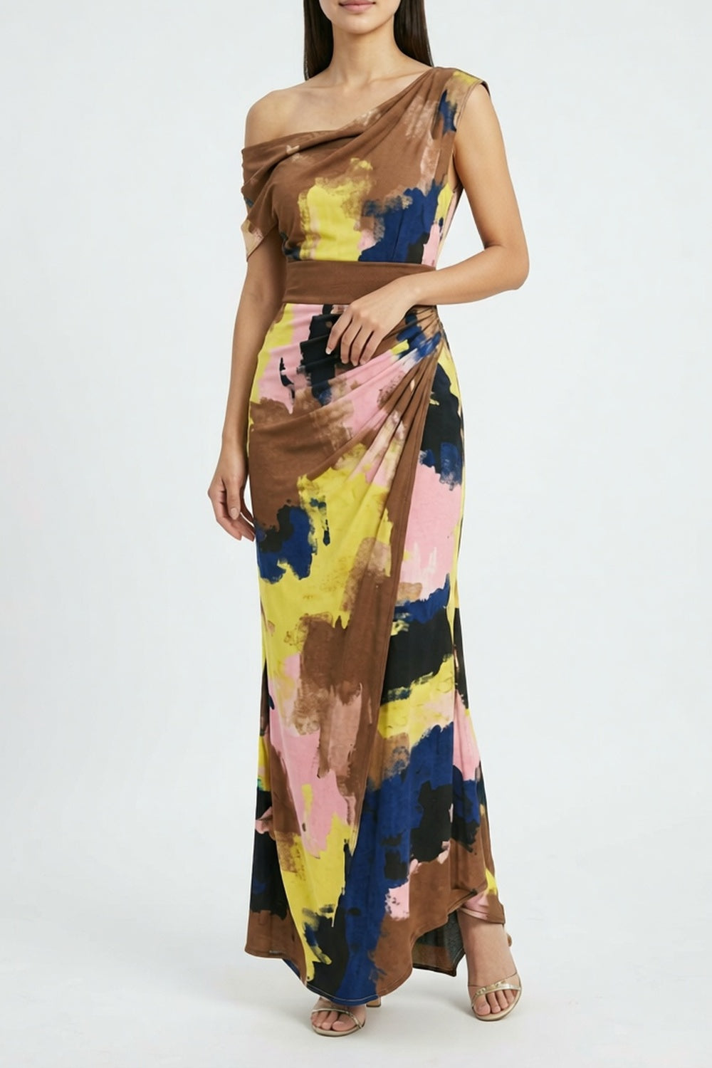 Mediterranean Holiday breathable viscose crepe or linen blend Two-Piece Set for day-to-evening warm sand breathable viscose crepe or linen blend Two-Piece Set - product view 2