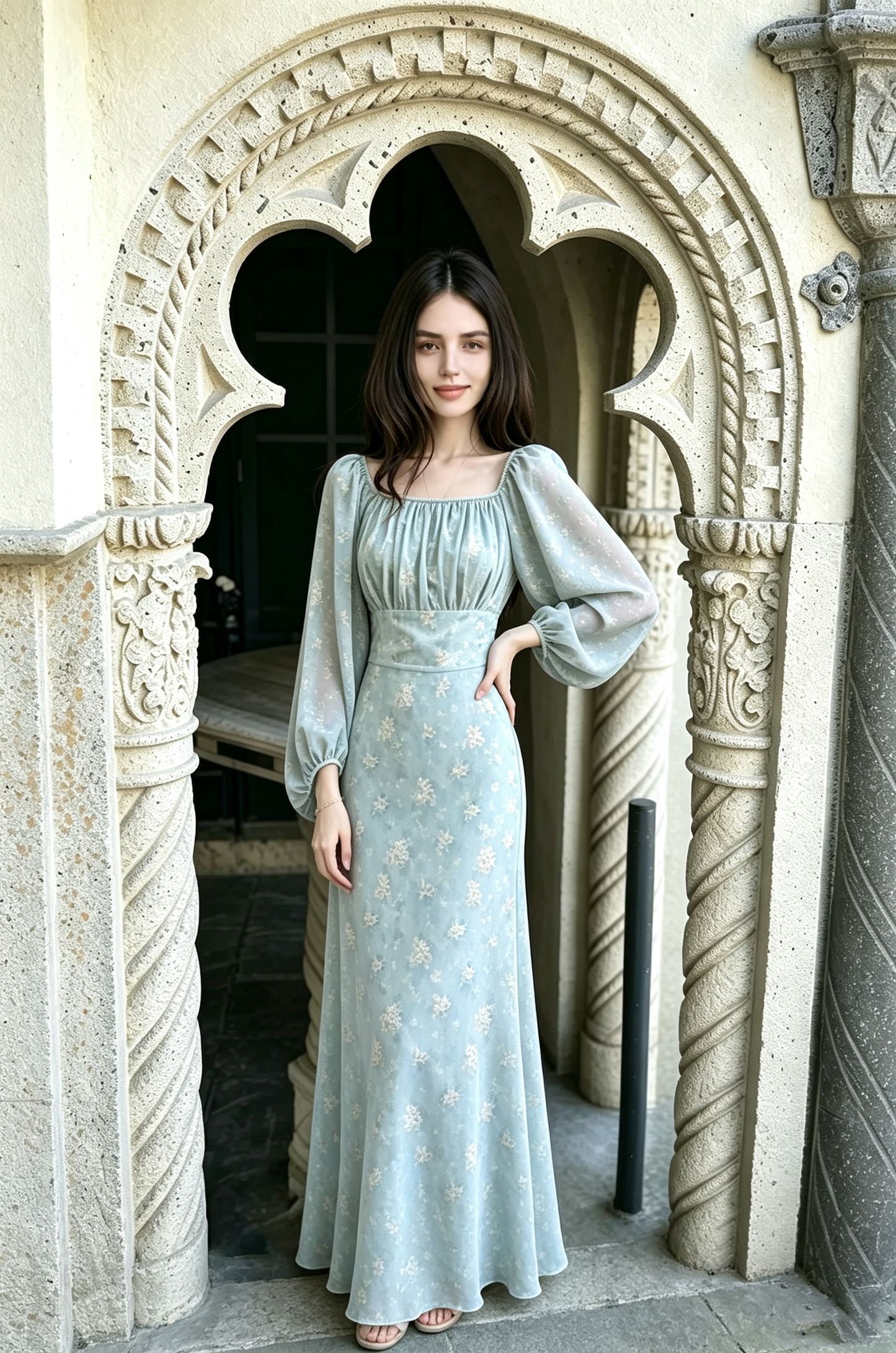 Improved Imperial Eco Recycled Cotton Dress - Blue
