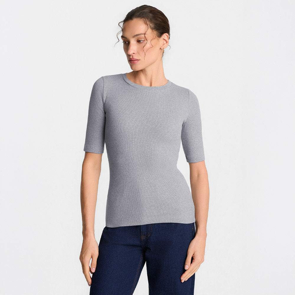 Miss Lovable Melange Grey T-shirt