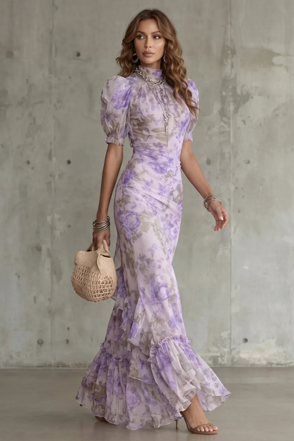 Roselique – Romantic floral silhouette – Maxi dress