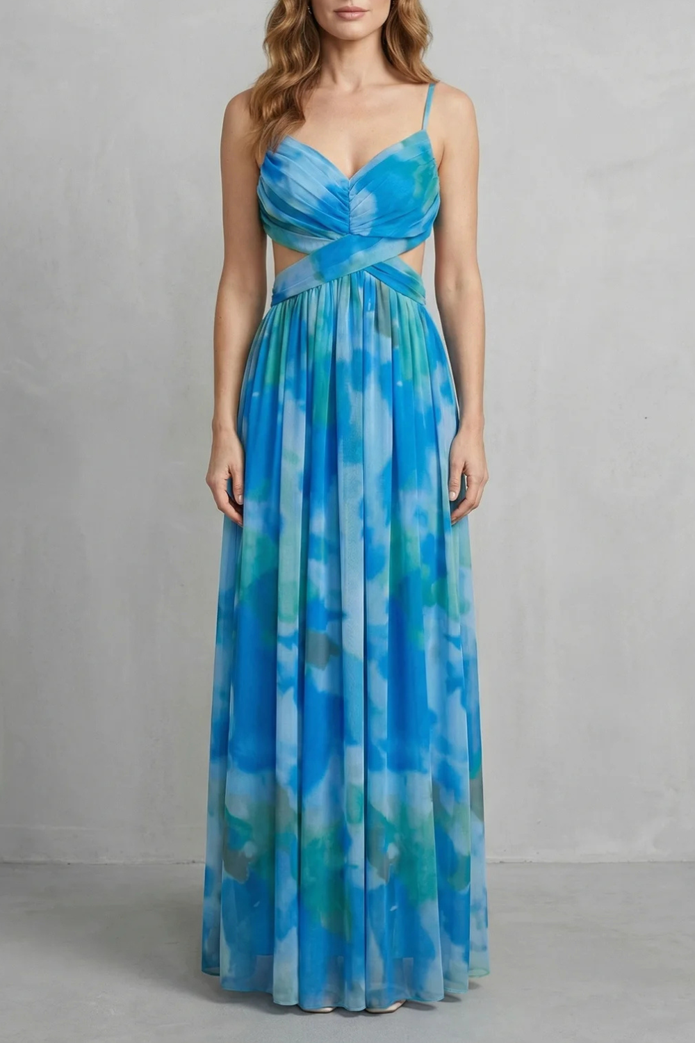 Aurellia – Watercolour romance – Sleeveless maxi dress