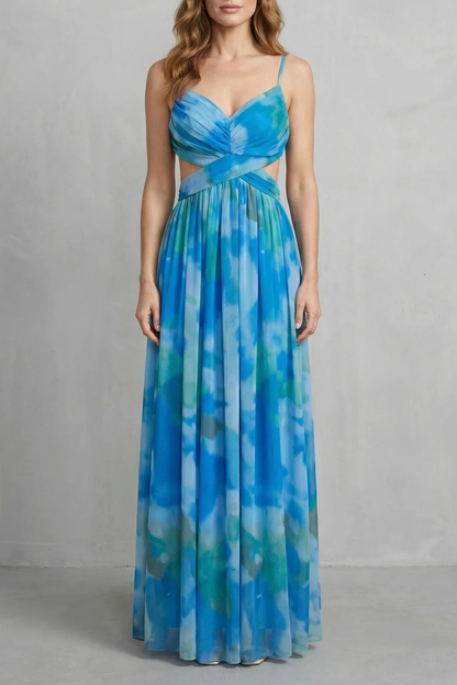 Aurellia – Watercolour romance – Sleeveless maxi dress