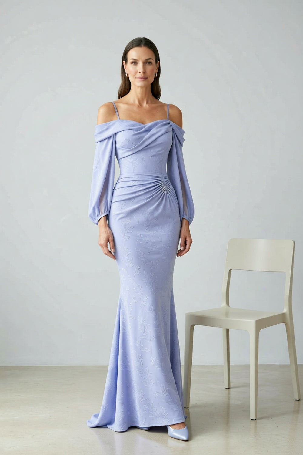 French Riviera matte crepe Midi Dress for urban workday sea-glass green matte crepe, compact viscose or washed satin with low shine Midi Dress - product view 5