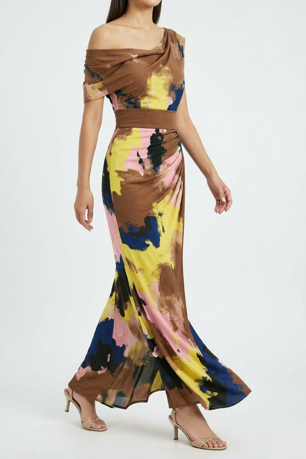 Mediterranean Holiday breathable viscose crepe or linen blend Two-Piece Set for day-to-evening warm sand breathable viscose crepe or linen blend Two-Piece Set - product view 3