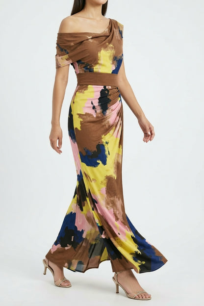 Mediterranean Holiday breathable viscose crepe or linen blend Two-Piece Set for day-to-evening warm sand breathable viscose crepe or linen blend Two-Piece Set - product view 3
