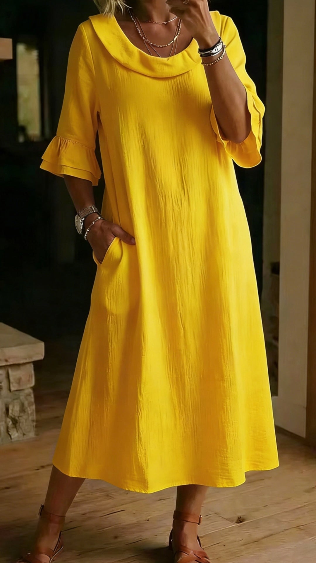 New Arrivals🔥Women's Neck Ruffle Casual Dress