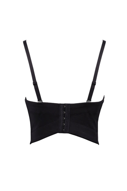 Embroidery Boning Corset Sling Tube Top