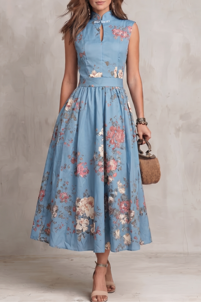 Noirelle – Vintage floral elegance – Midi dress