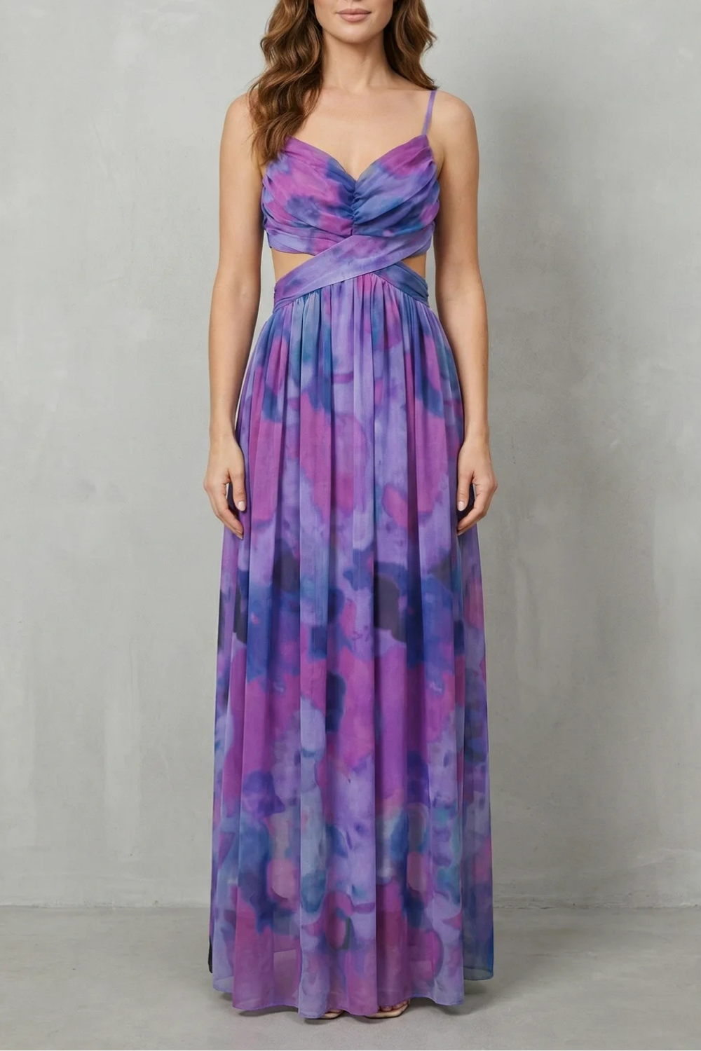Aurellia – Watercolour romance – Sleeveless maxi dress