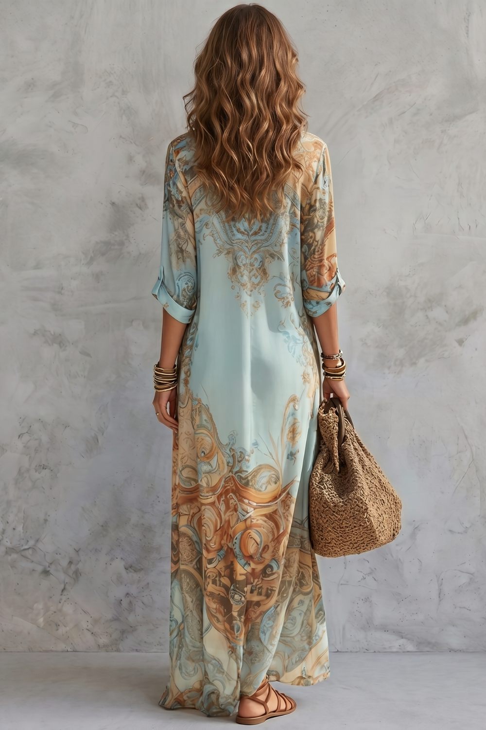 Azurienne – Ornate resort print – Maxi dress
