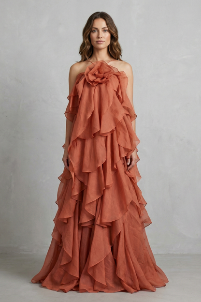 Bellarose – Layered ruffle statement – Maxi dress
