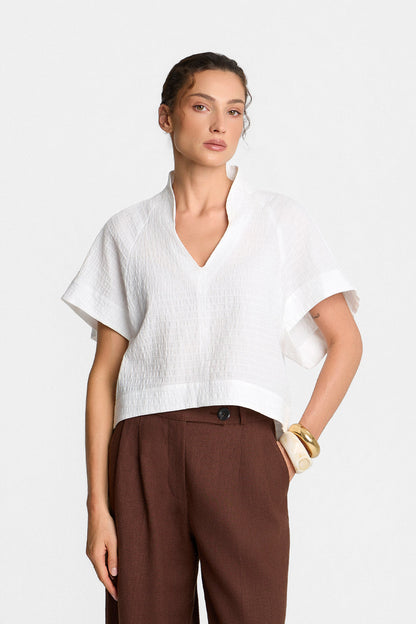 Miss Vivien White Blouse