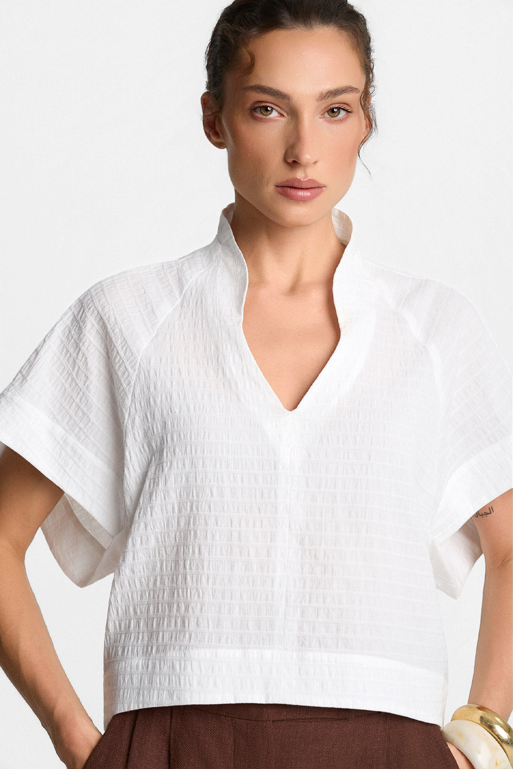 Miss Vivien White Blouse