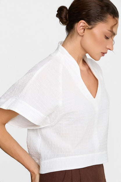 Miss Vivien White Blouse