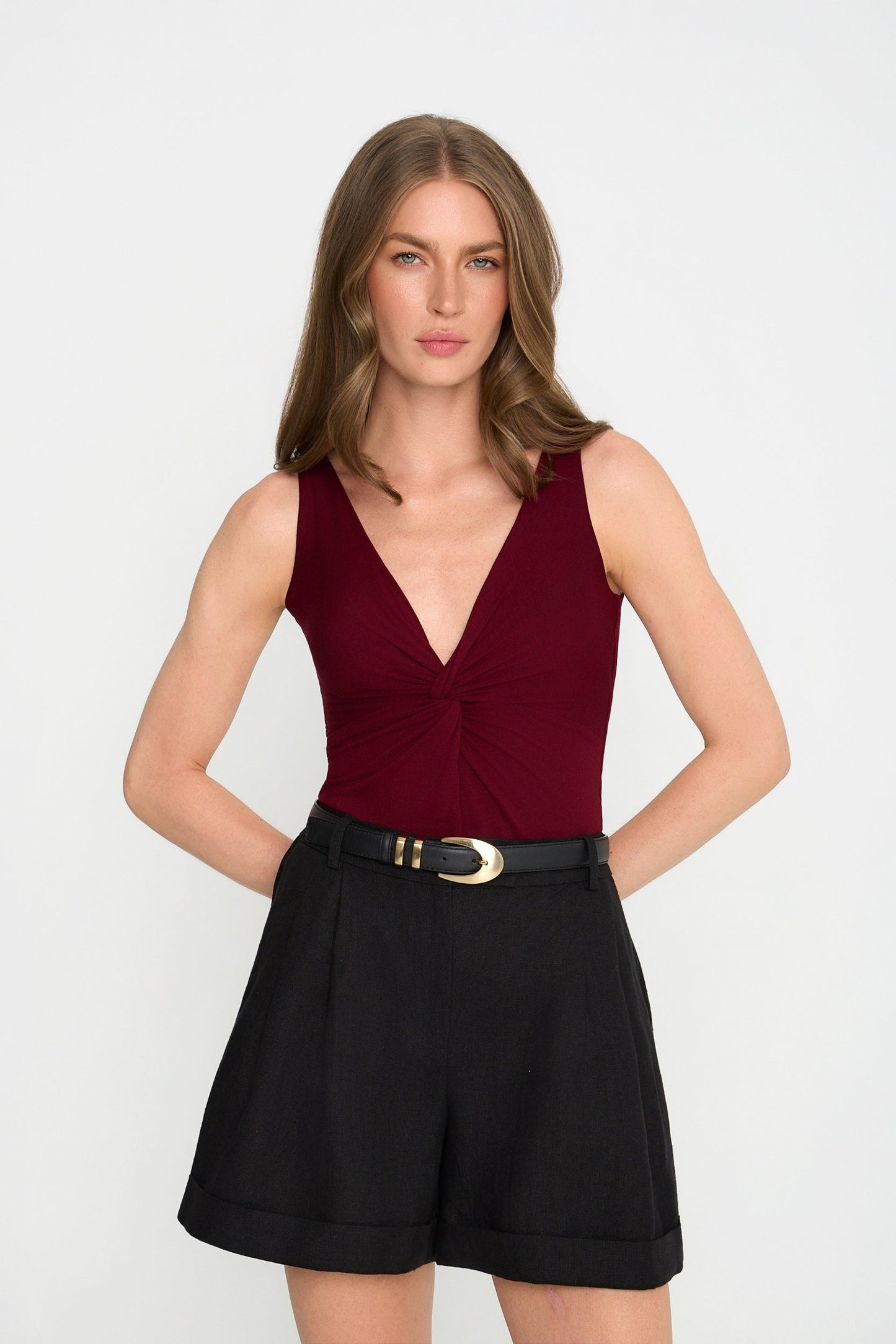Miss Eida Burgundy Bodysuit