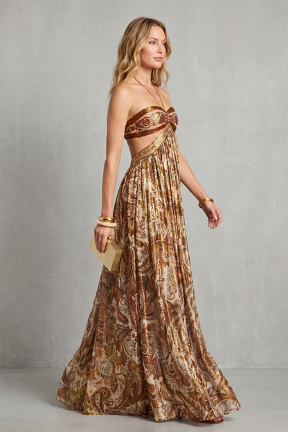 Bohemira – Paisley halter flow – Maxi dress