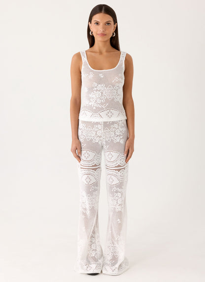 Bosten Low Rise Pants - White