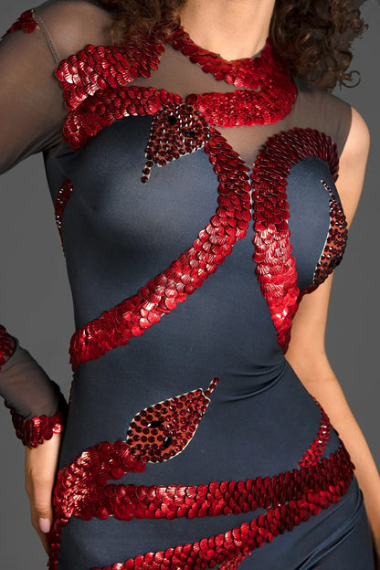 Pre-Sale Maneas Rhinestone Shell Embellished Jumpsuit