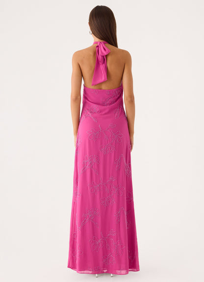 Cliffs Edge Maxi Dress - Berry Kiss