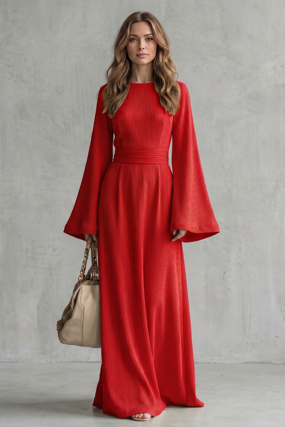 Elowen – Pleated grace elegance – Maxi dress