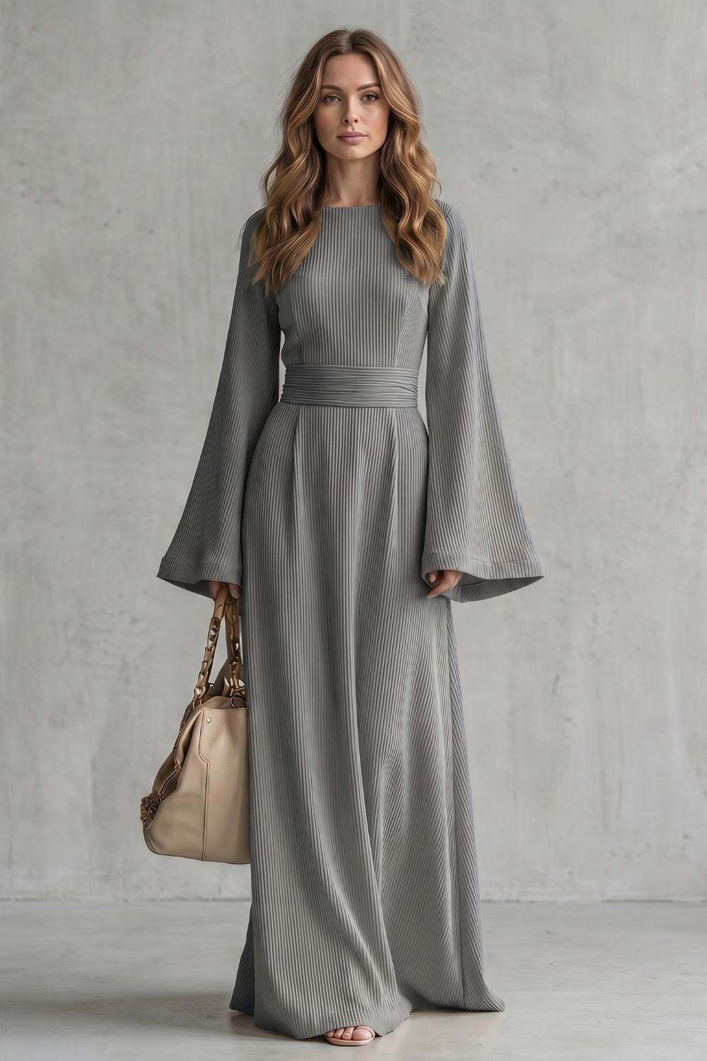 Elowen – Pleated grace elegance – Maxi dress