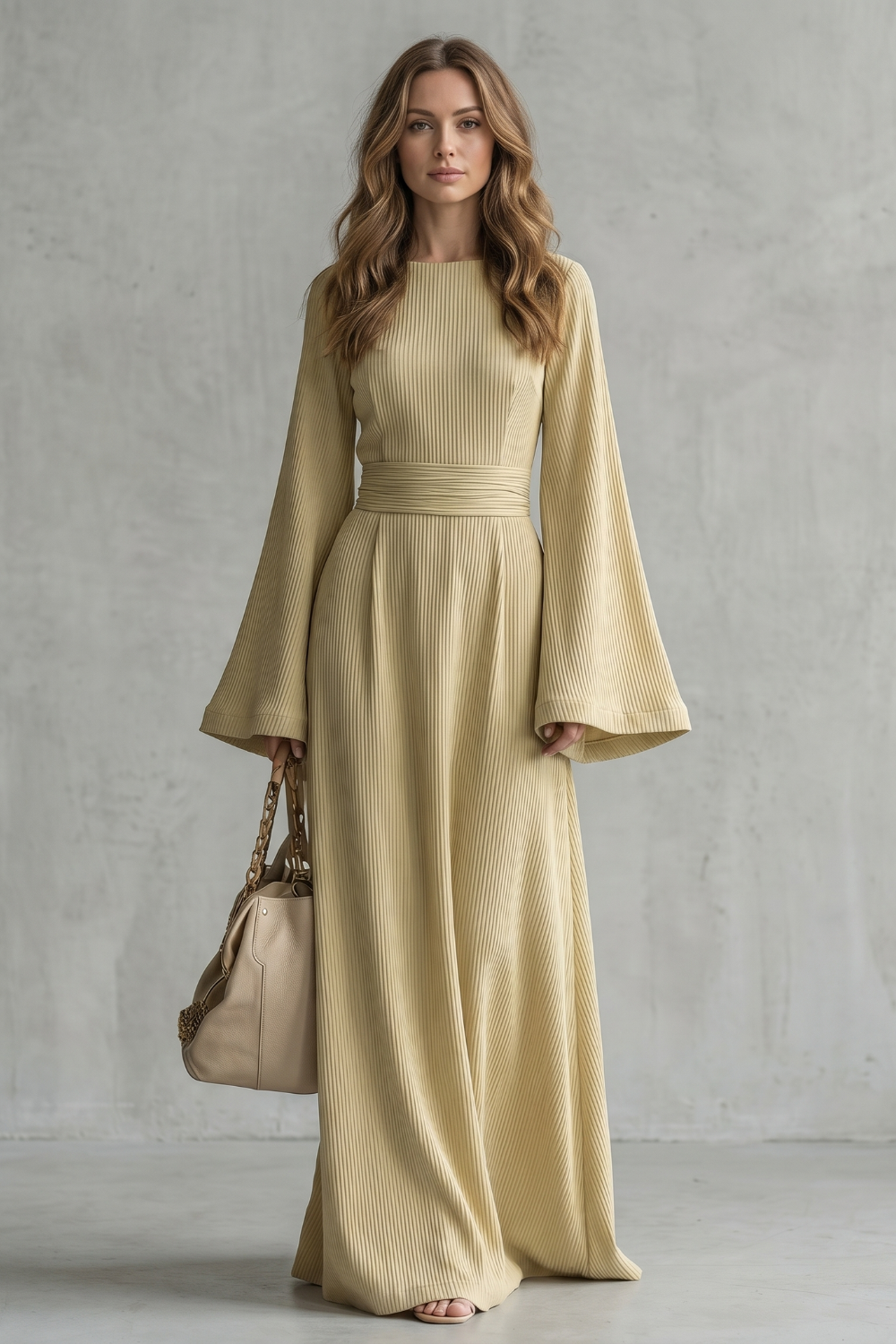 Elowen – Pleated grace elegance – Maxi dress