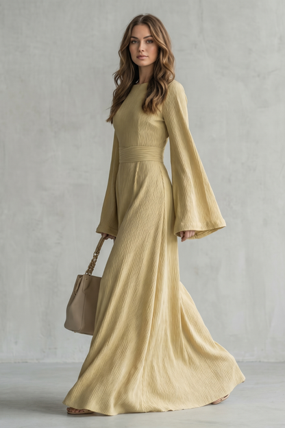 Elowen – Pleated grace elegance – Maxi dress