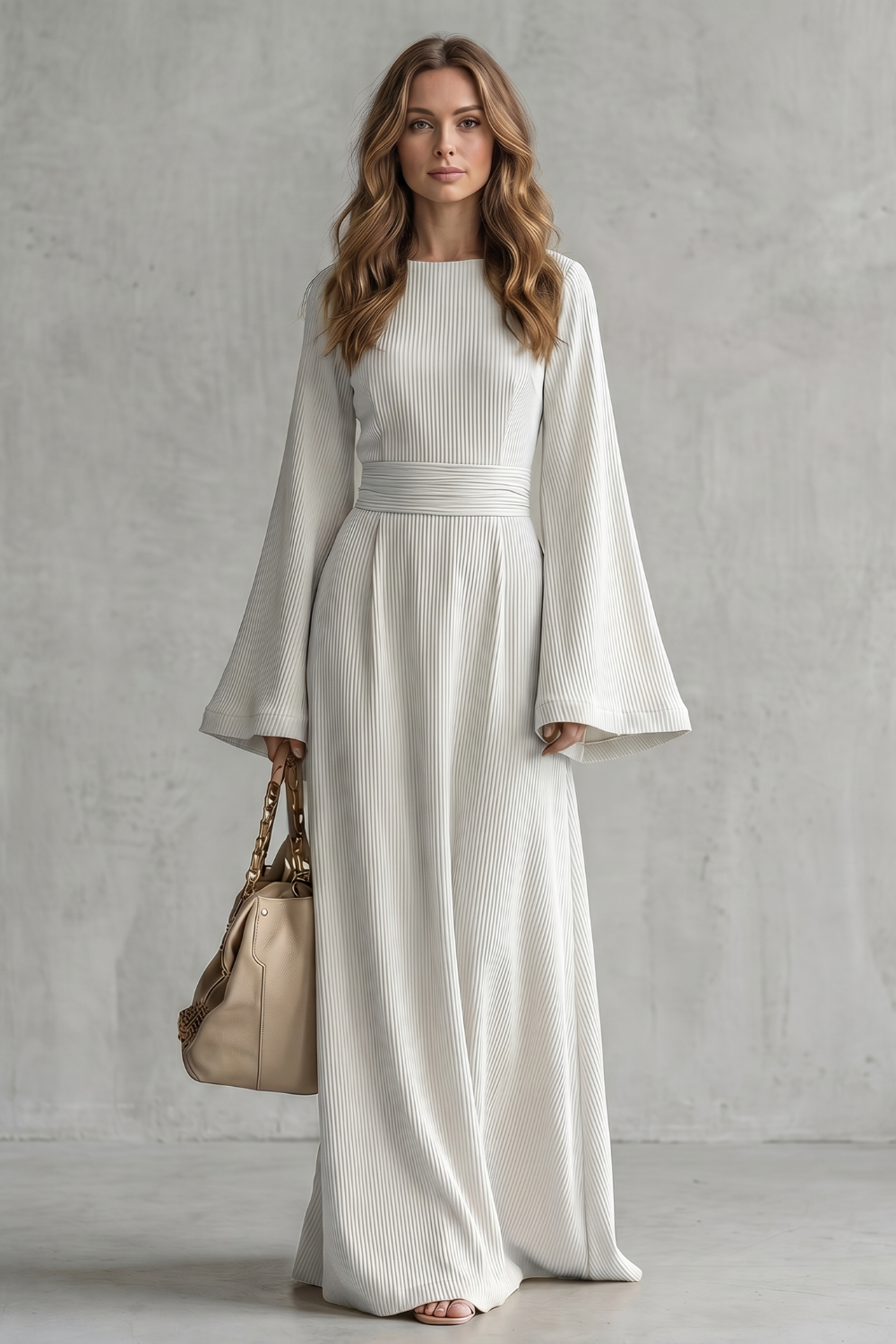 Elowen – Pleated grace elegance – Maxi dress