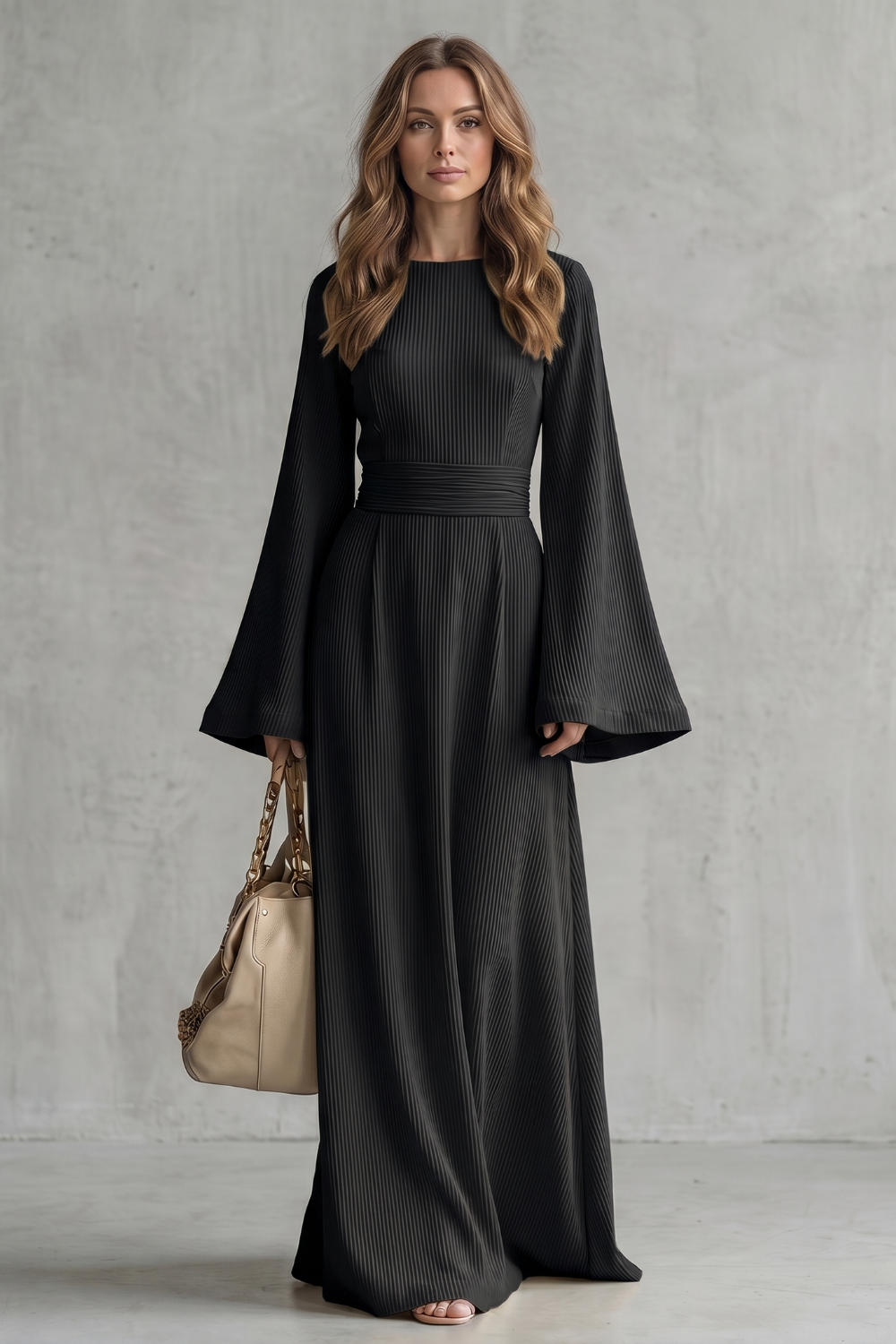 Elowen – Pleated grace elegance – Maxi dress