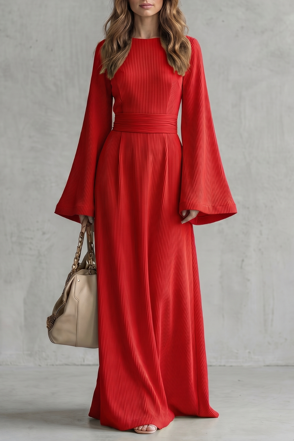 Elowen – Pleated grace elegance – Maxi dress