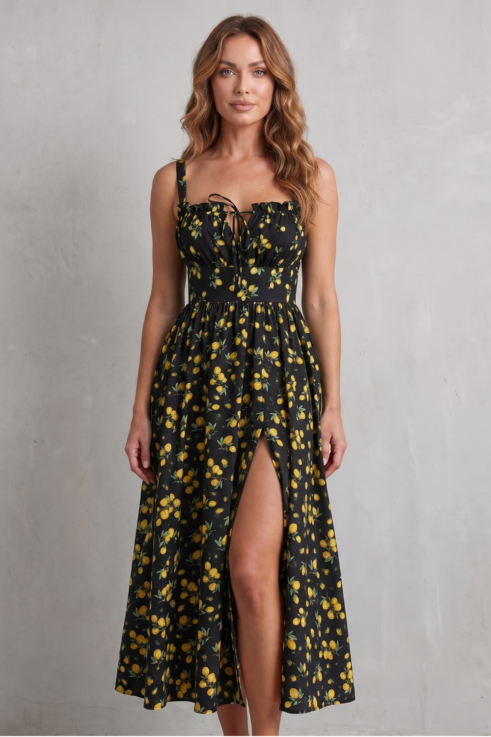 Fioralina – Sweet fruit print romance – Maxi dress