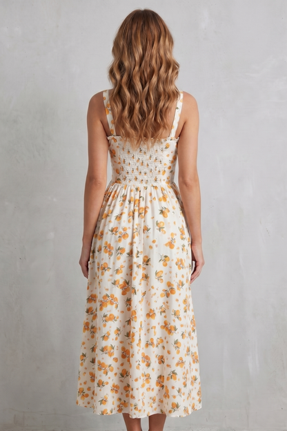 Fioralina – Sweet fruit print romance – Maxi dress