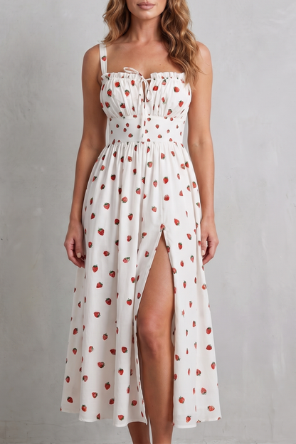 Fioralina – Sweet fruit print romance – Maxi dress