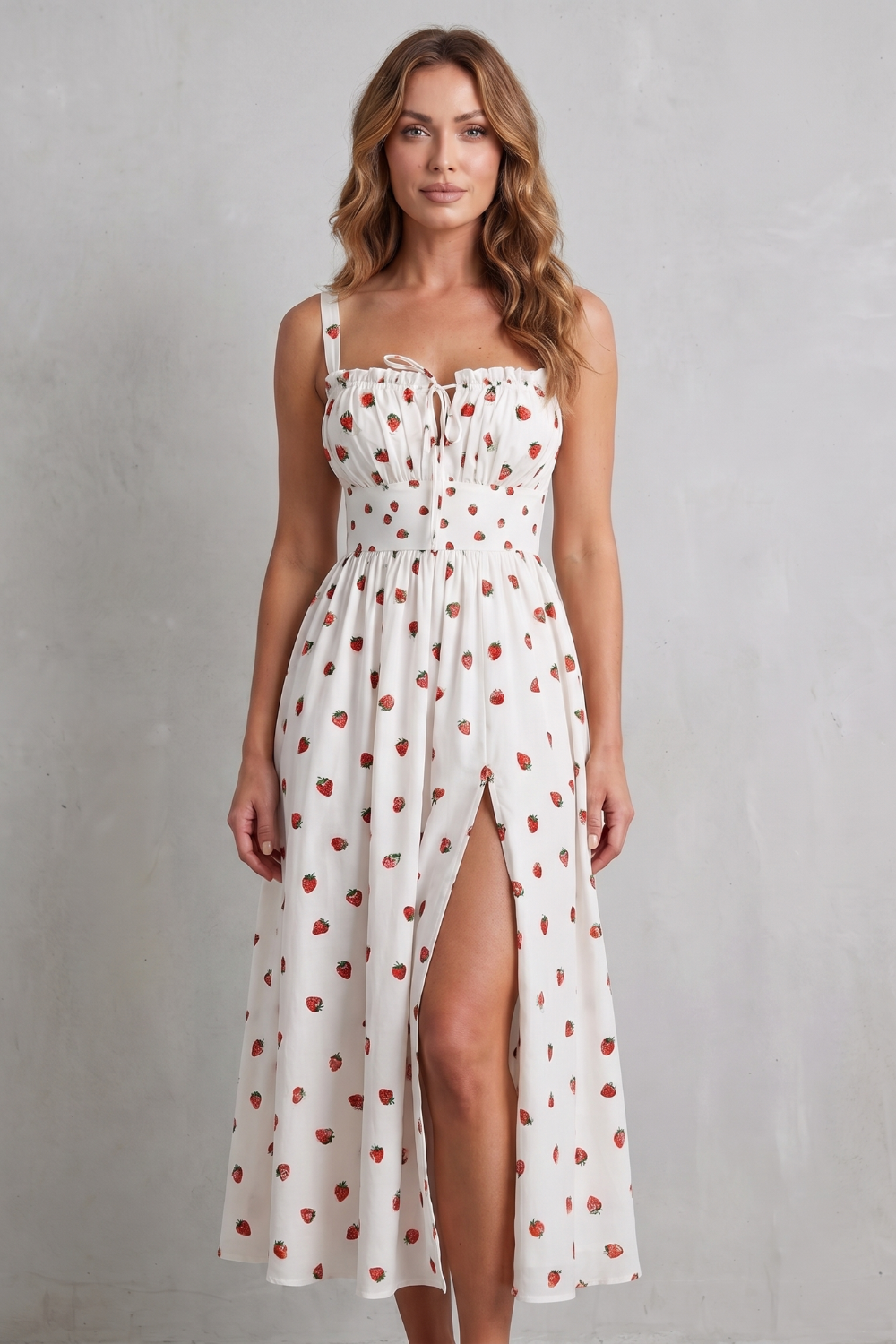 Fioralina – Sweet fruit print romance – Maxi dress