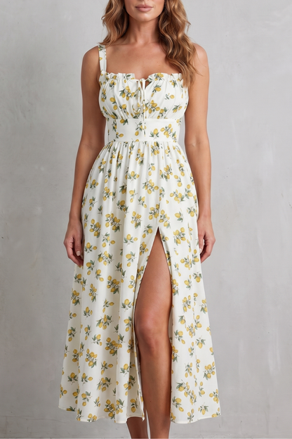 Fioralina – Sweet fruit print romance – Maxi dress
