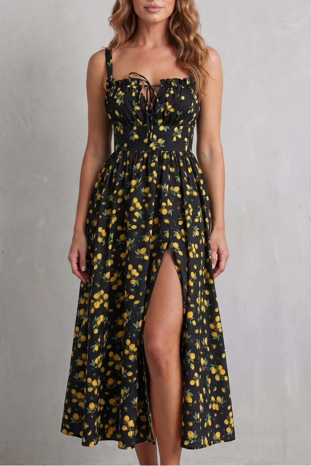 Fioralina – Sweet fruit print romance – Maxi dress
