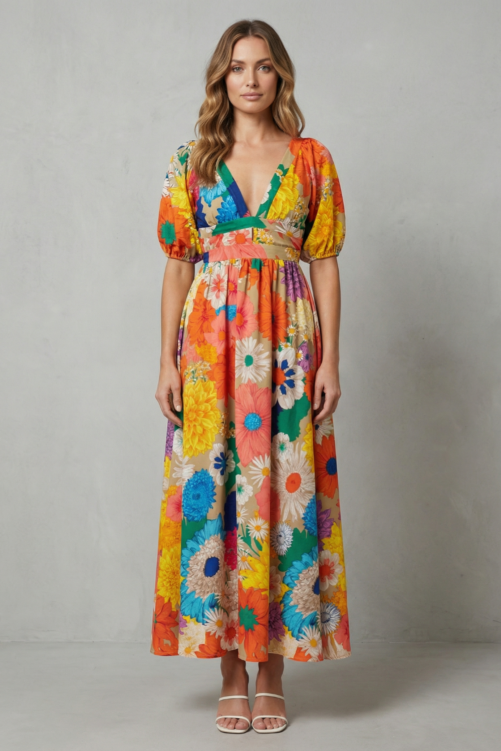 Floracelle – Vibrant floral charm – Maxi dress