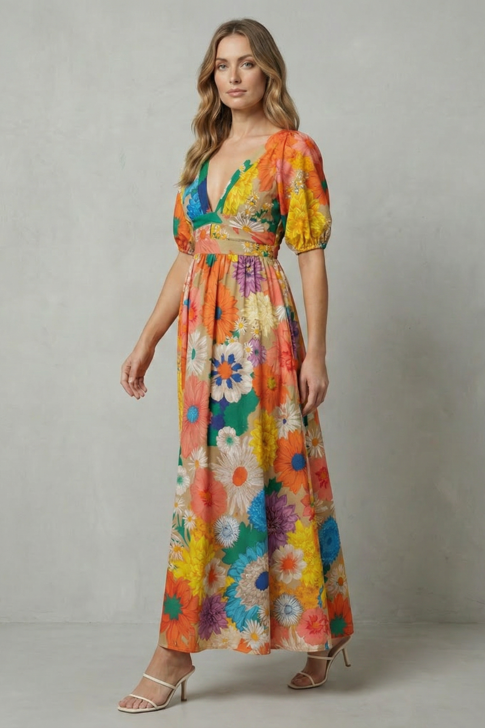 Floracelle – Vibrant floral charm – Maxi dress