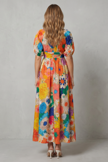 Floracelle – Vibrant floral charm – Maxi dress