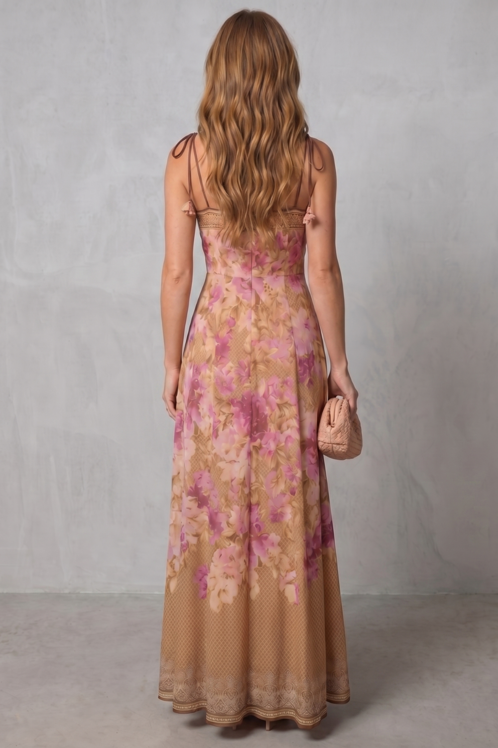 Floréline – Square neck floral grace – Maxi dress