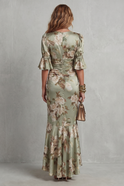 Florélle – Romantic floral draping – Maxi dress